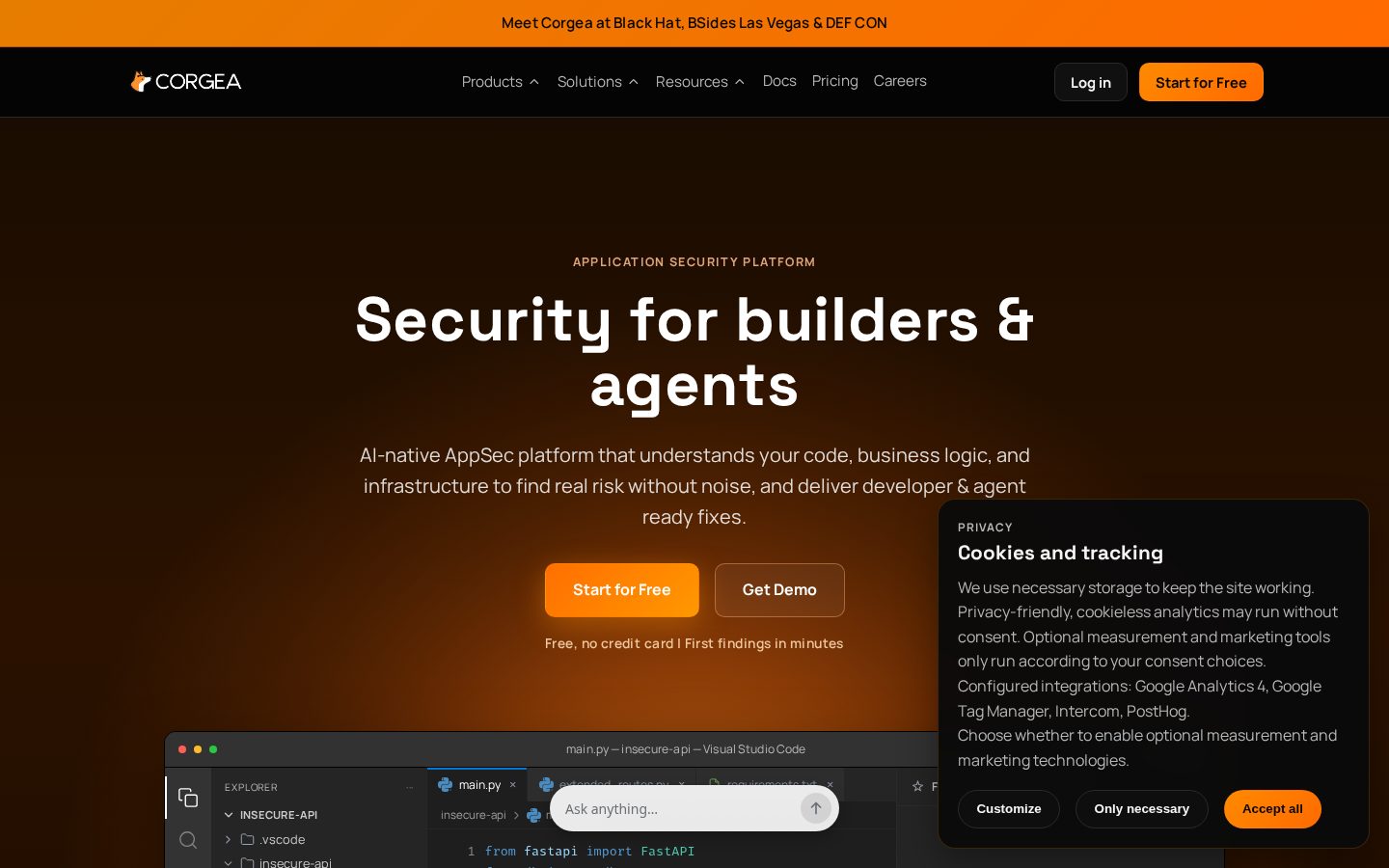 Corgea Homepage