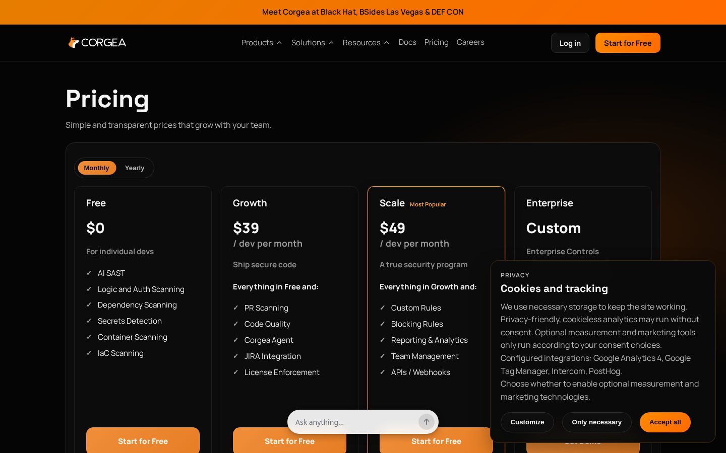 Corgea Pricing