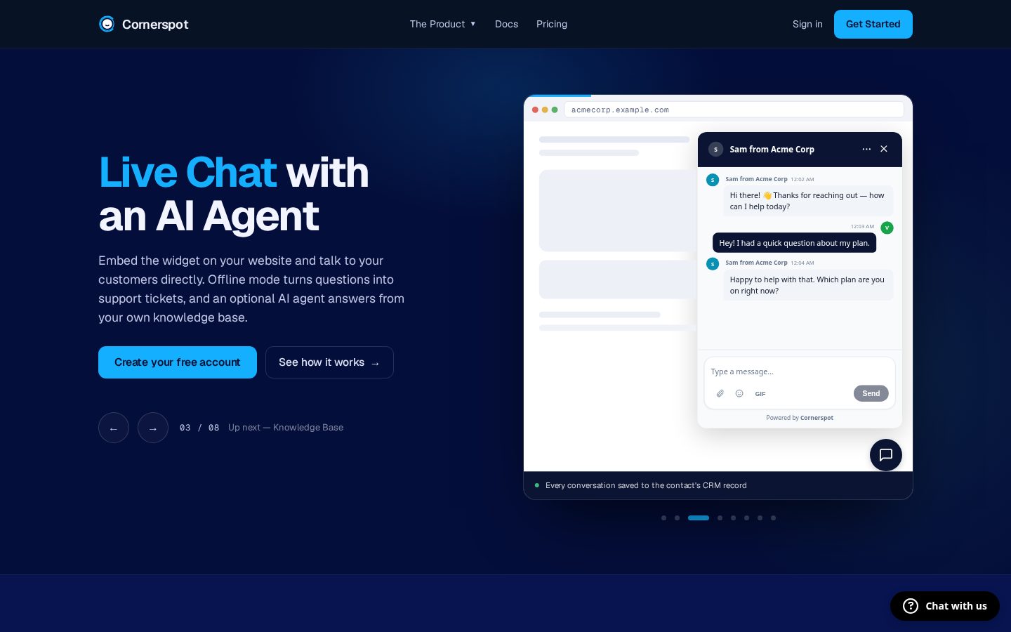 Cornerspot Homepage