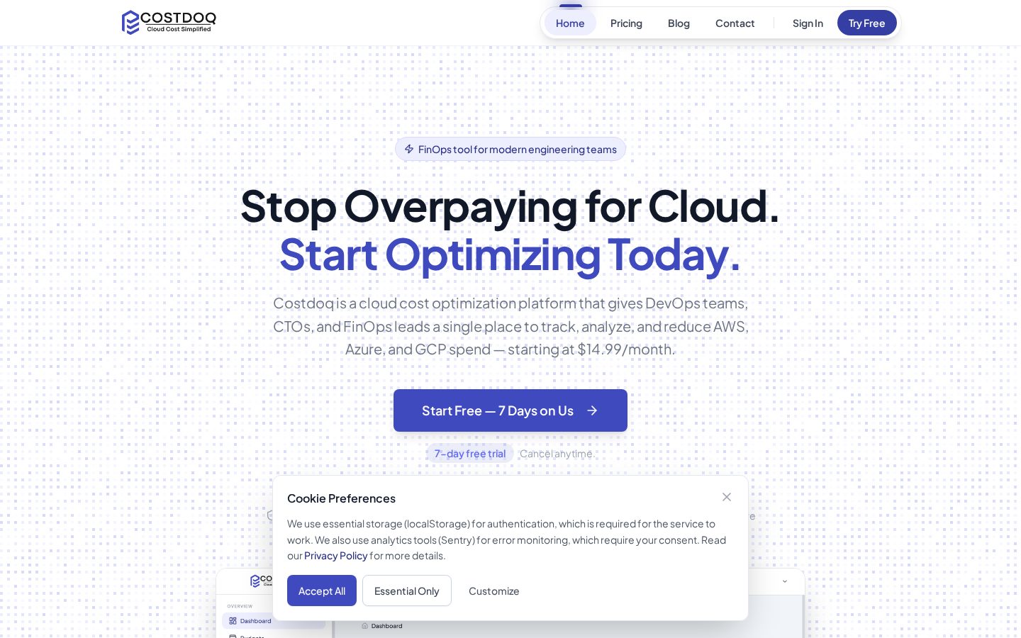 Costdoq Homepage