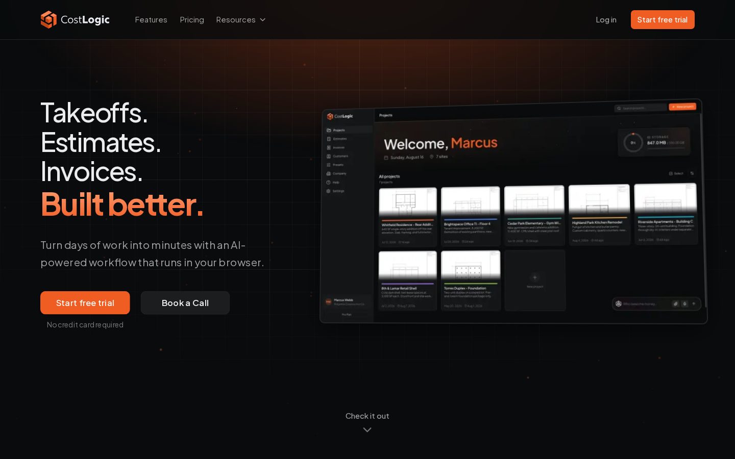 CostLogic Homepage