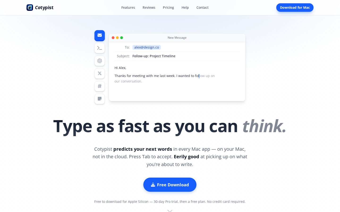 Cotypist Homepage