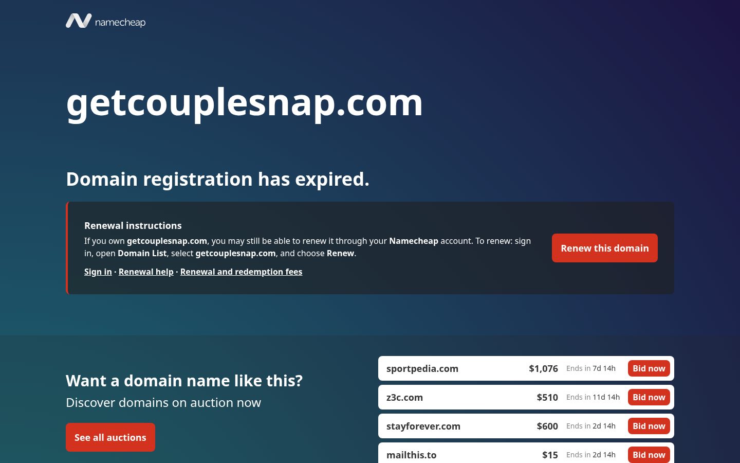 Couplesnap Homepage