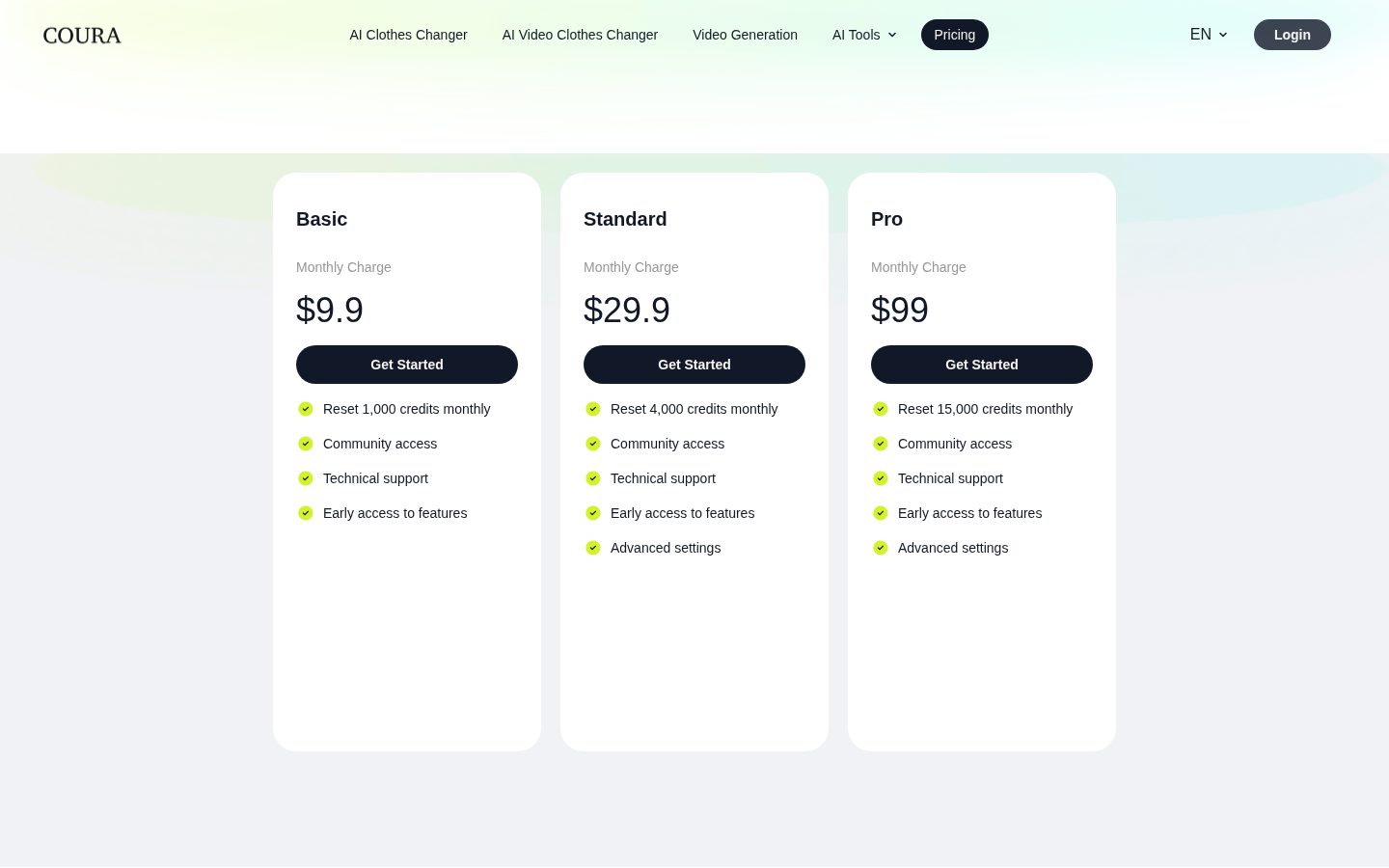 Coura AI Pricing