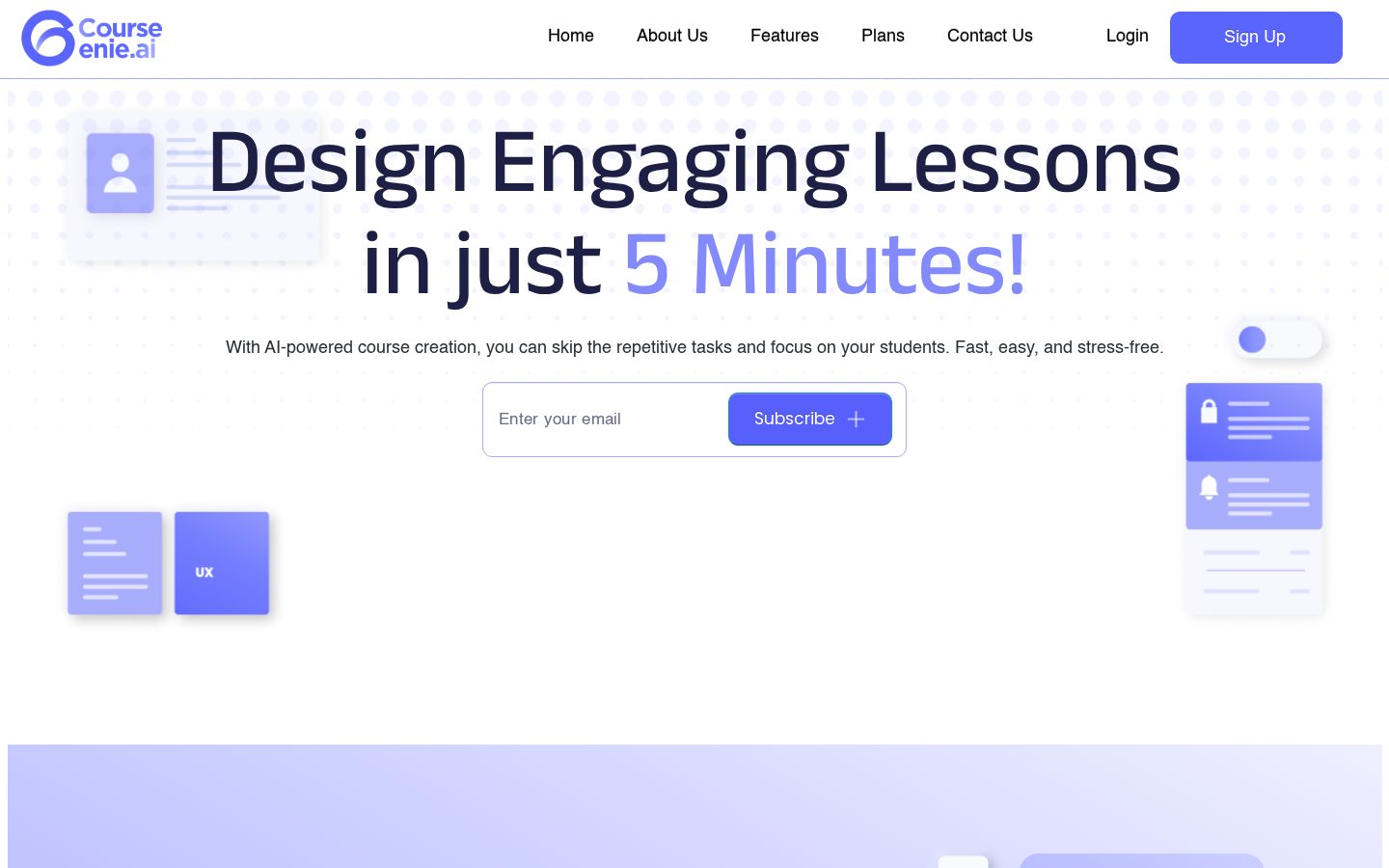 CourseGenie Homepage