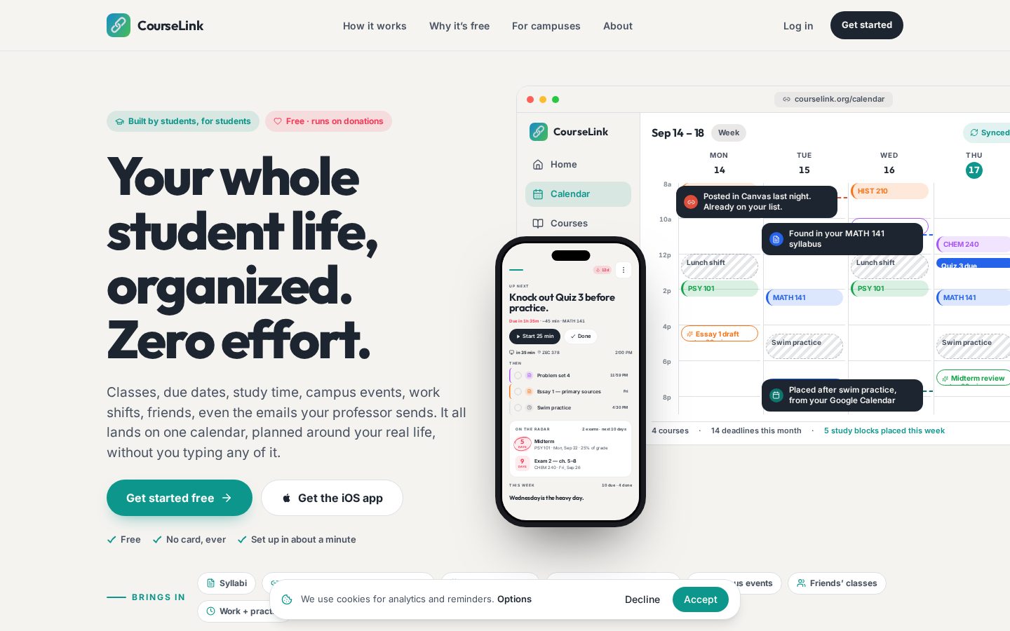 CourseLink Homepage