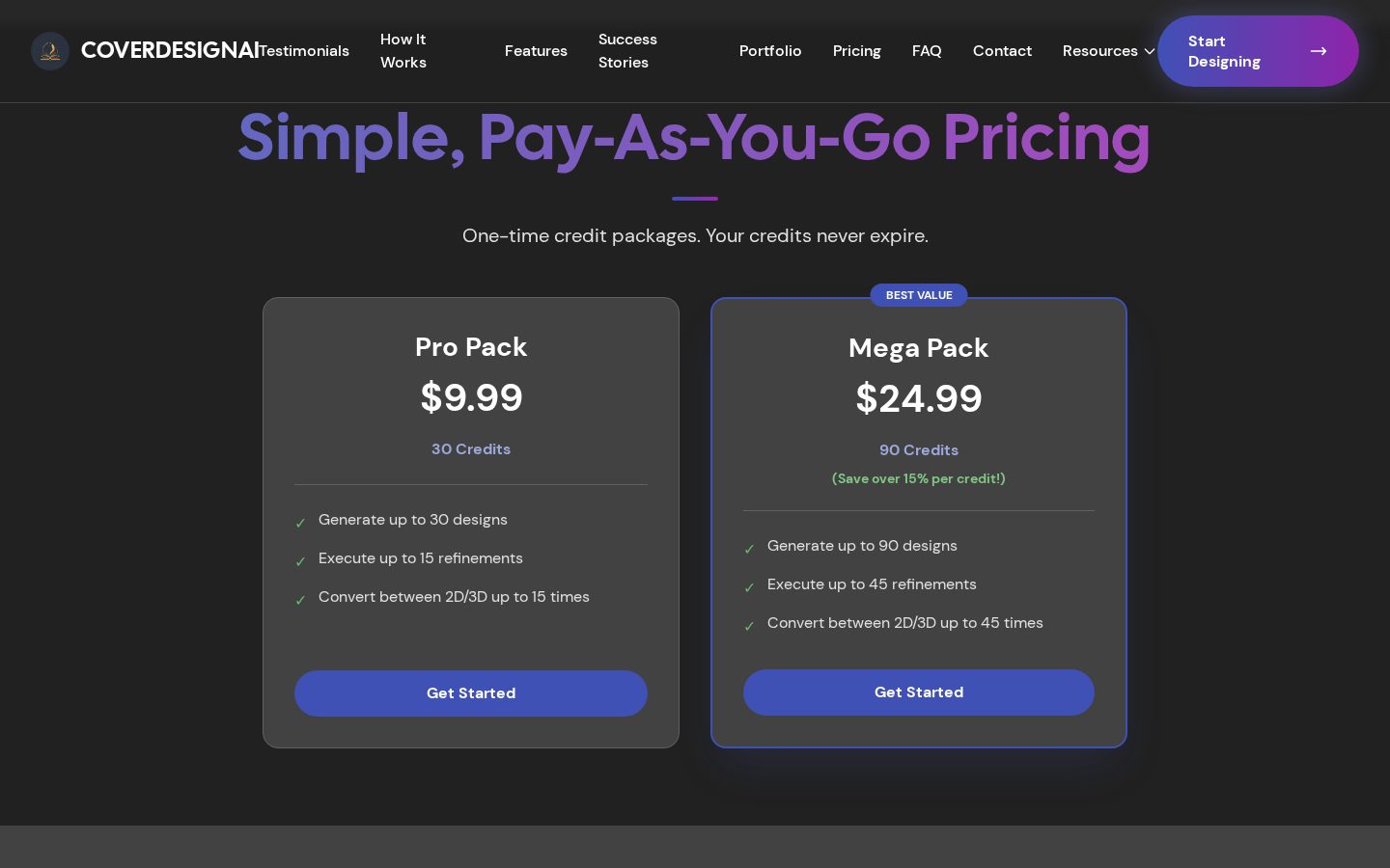 CoverDesignAI Pricing