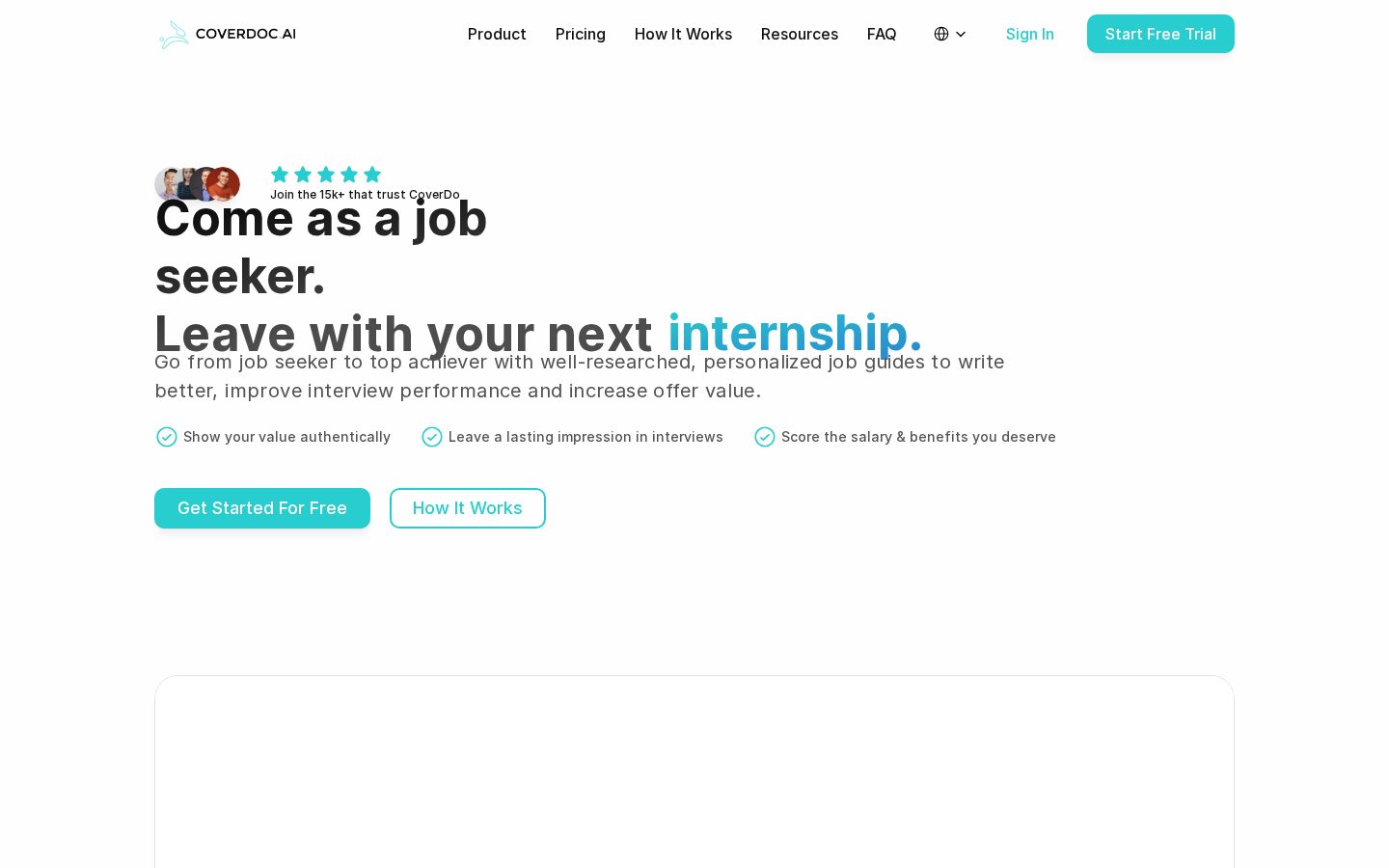 CoverDoc.ai Homepage