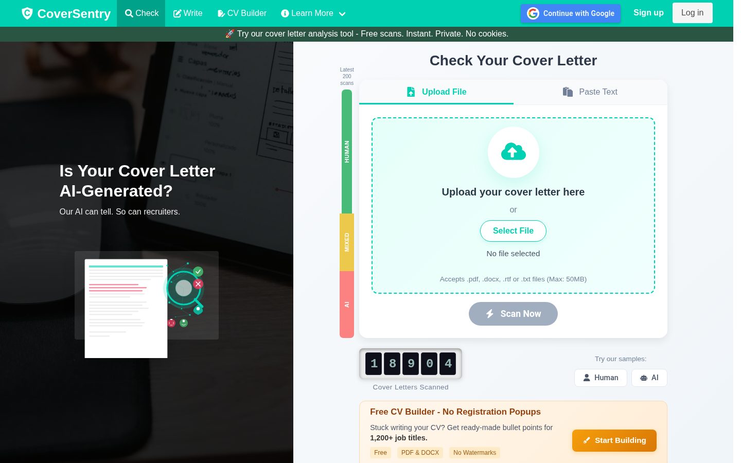 CoverSentry Homepage