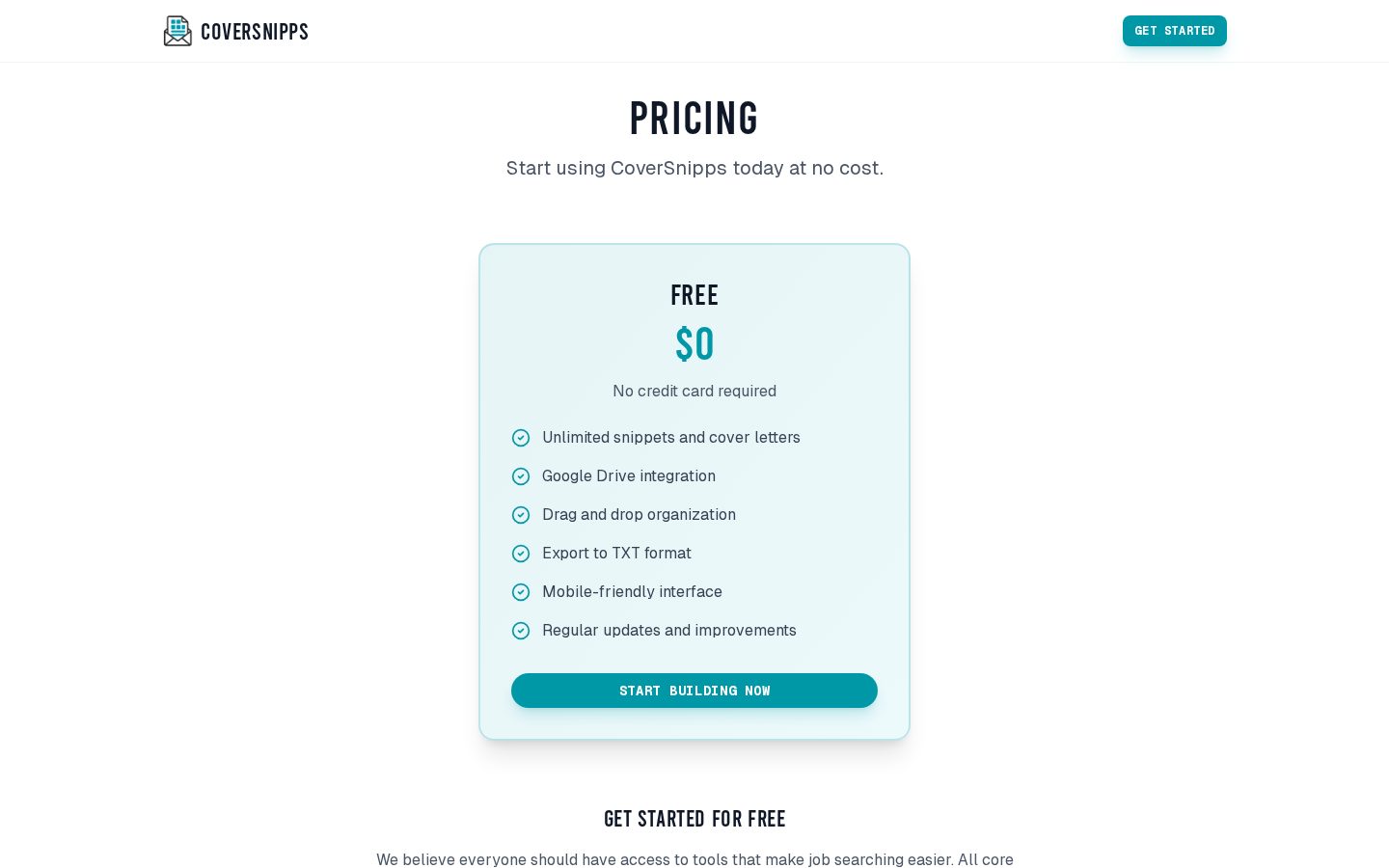 CoverSnipps Pricing