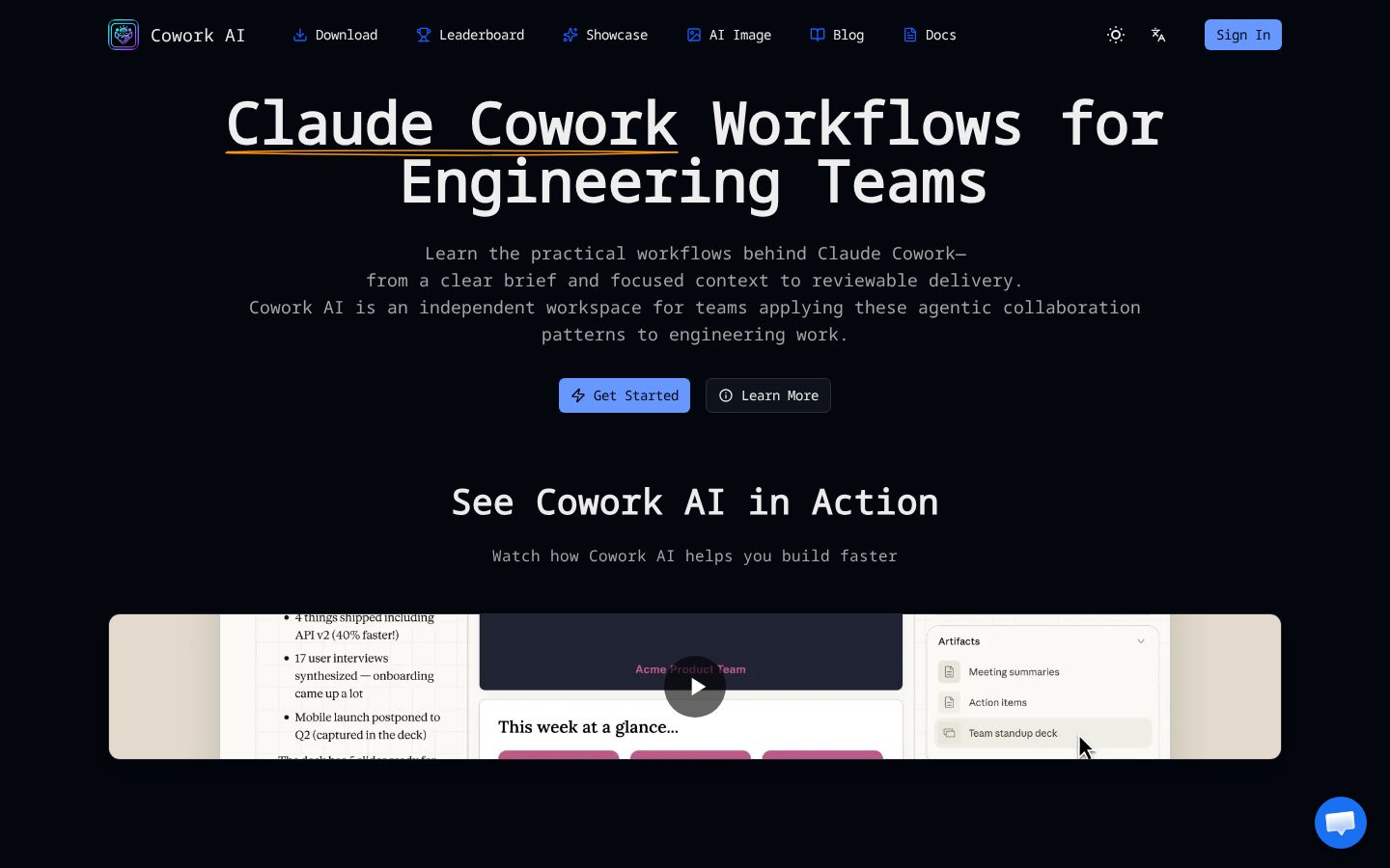 Cowork AI Homepage