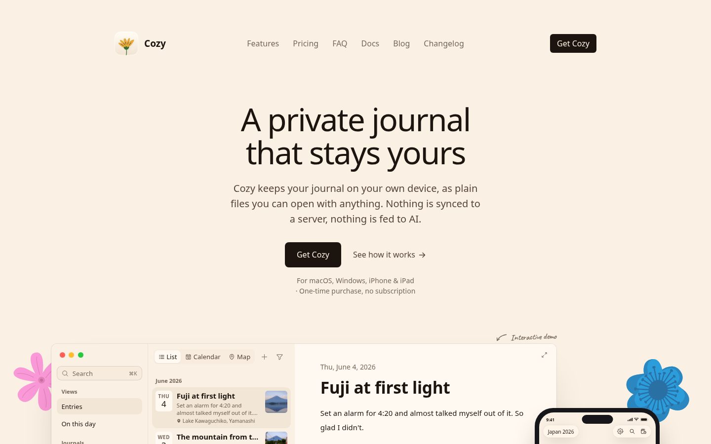 Cozy Homepage