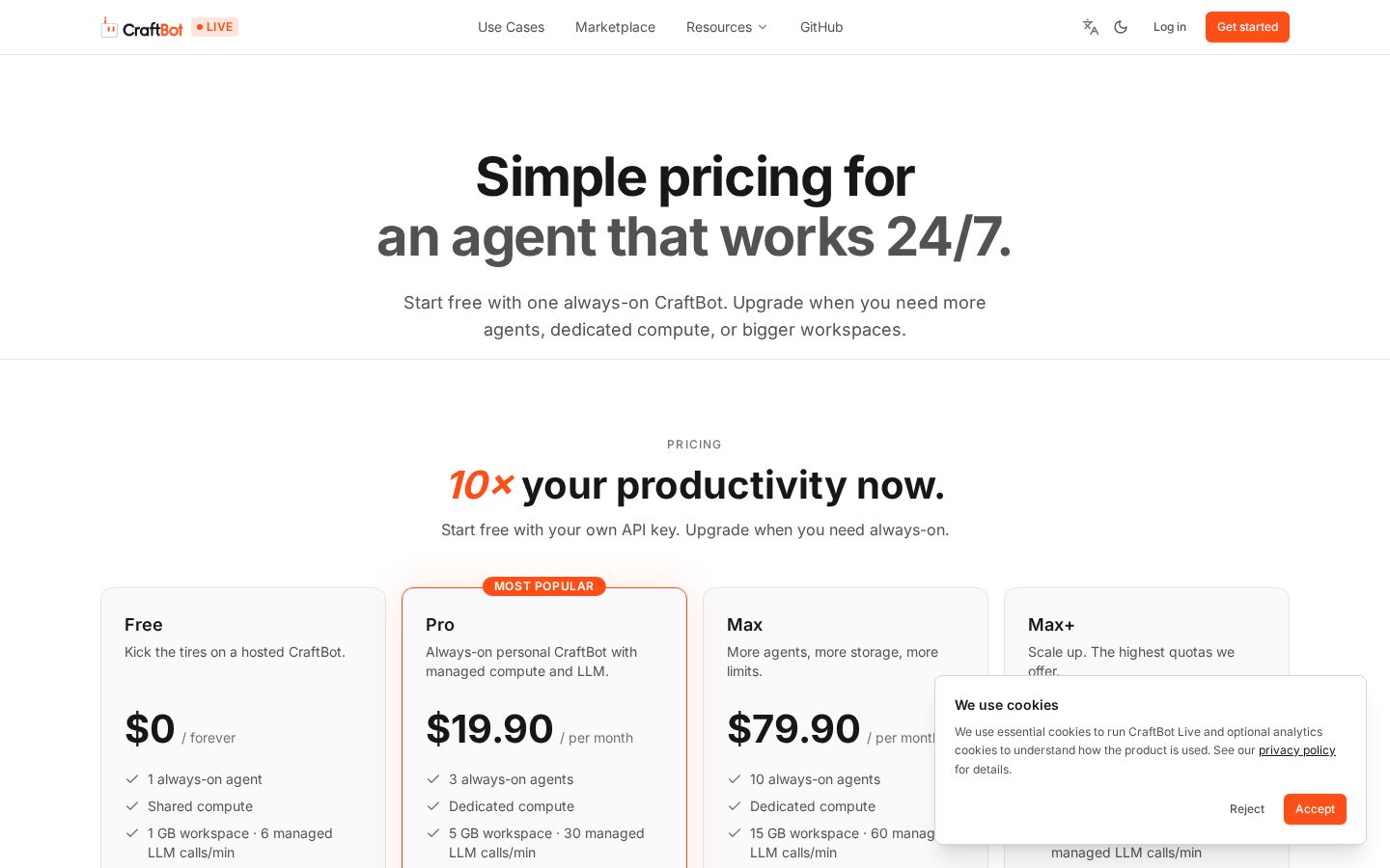 CraftBot Live Pricing