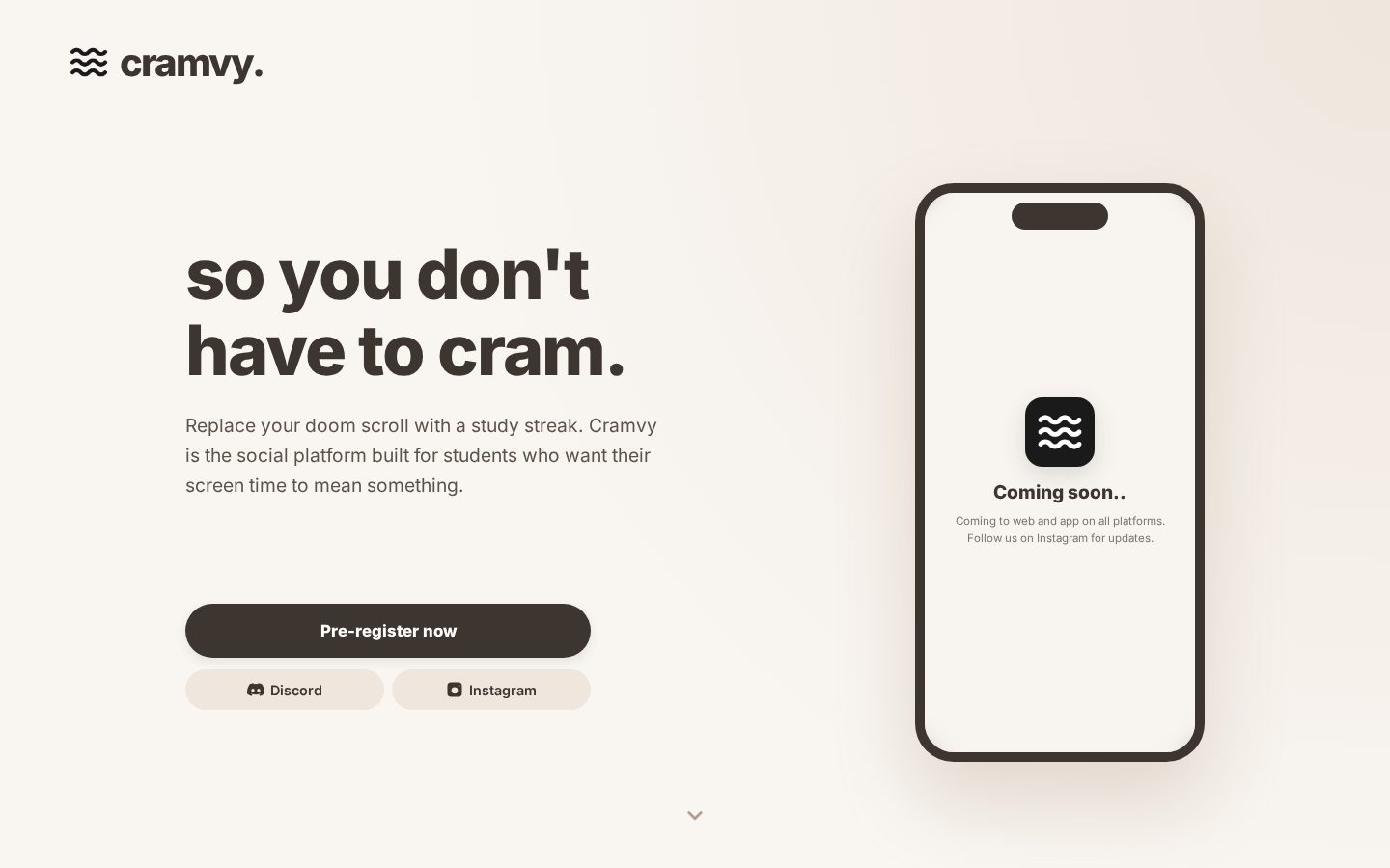 Cramvy Homepage
