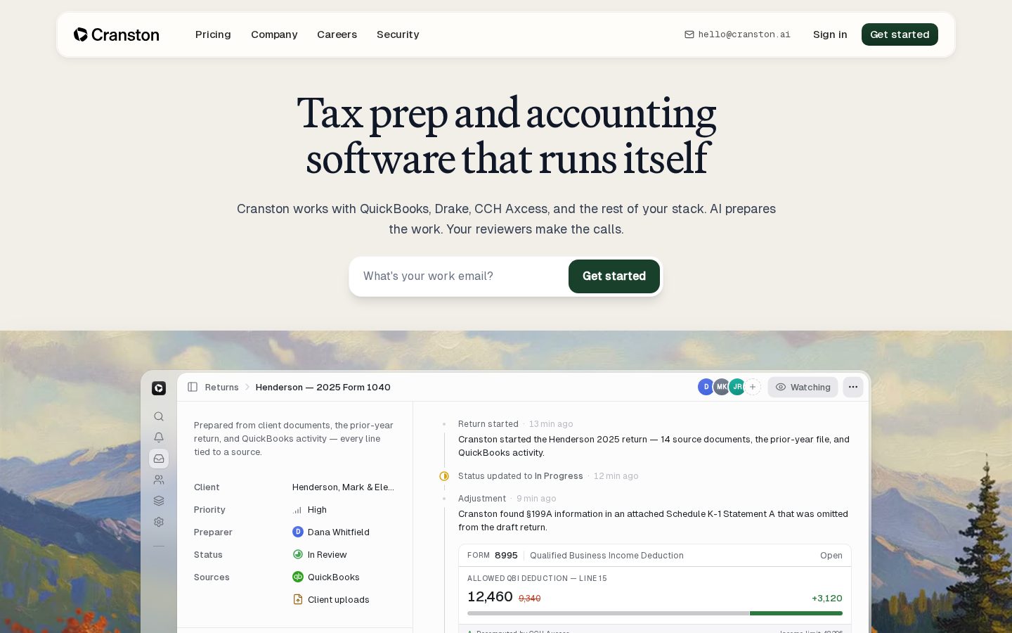 Cranston AI Homepage