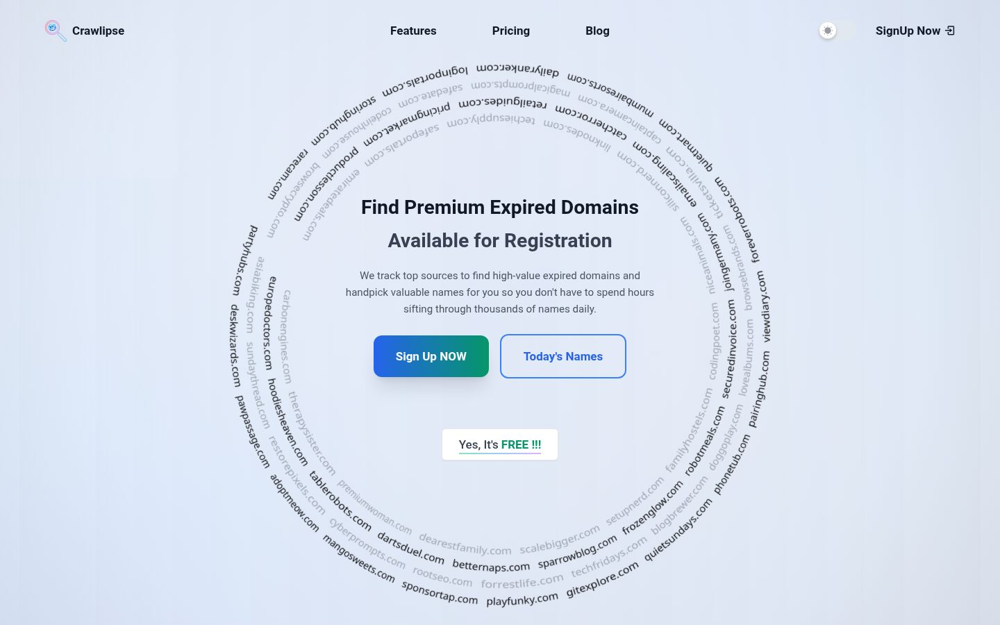 Crawlipse Homepage