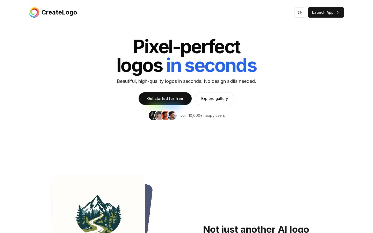 CreateLogo Homepage