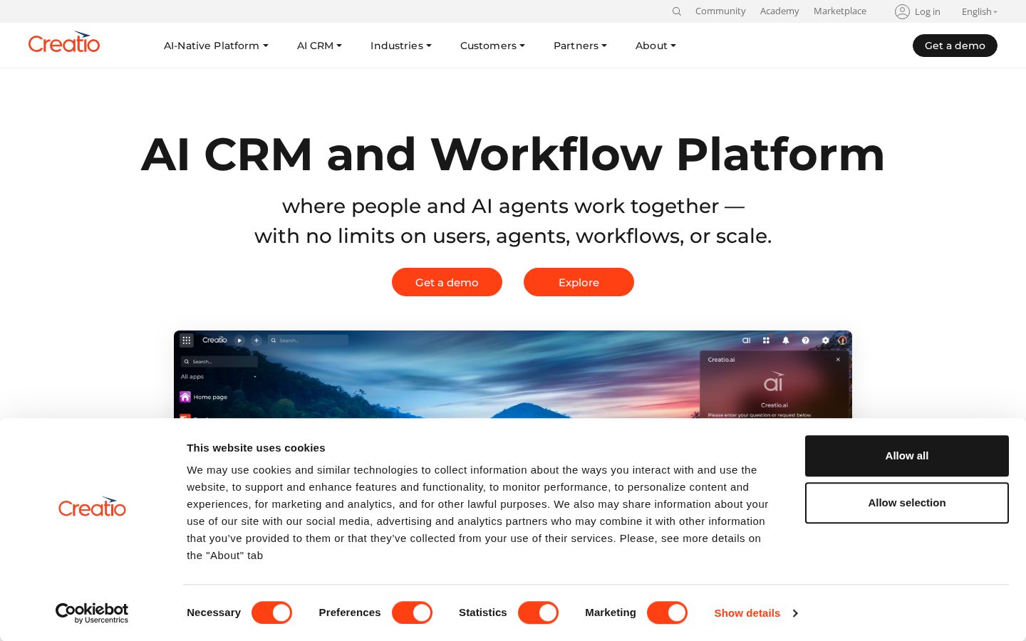 Creatio Homepage