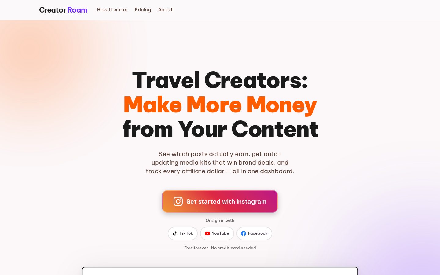 Creator Roam Homepage