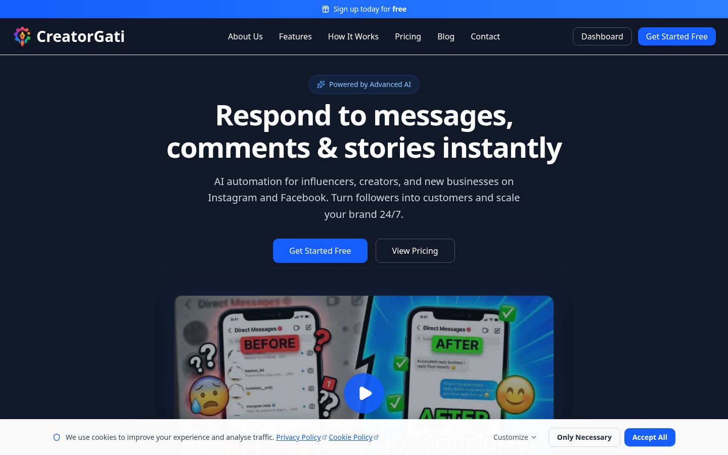 CreatorGati Homepage