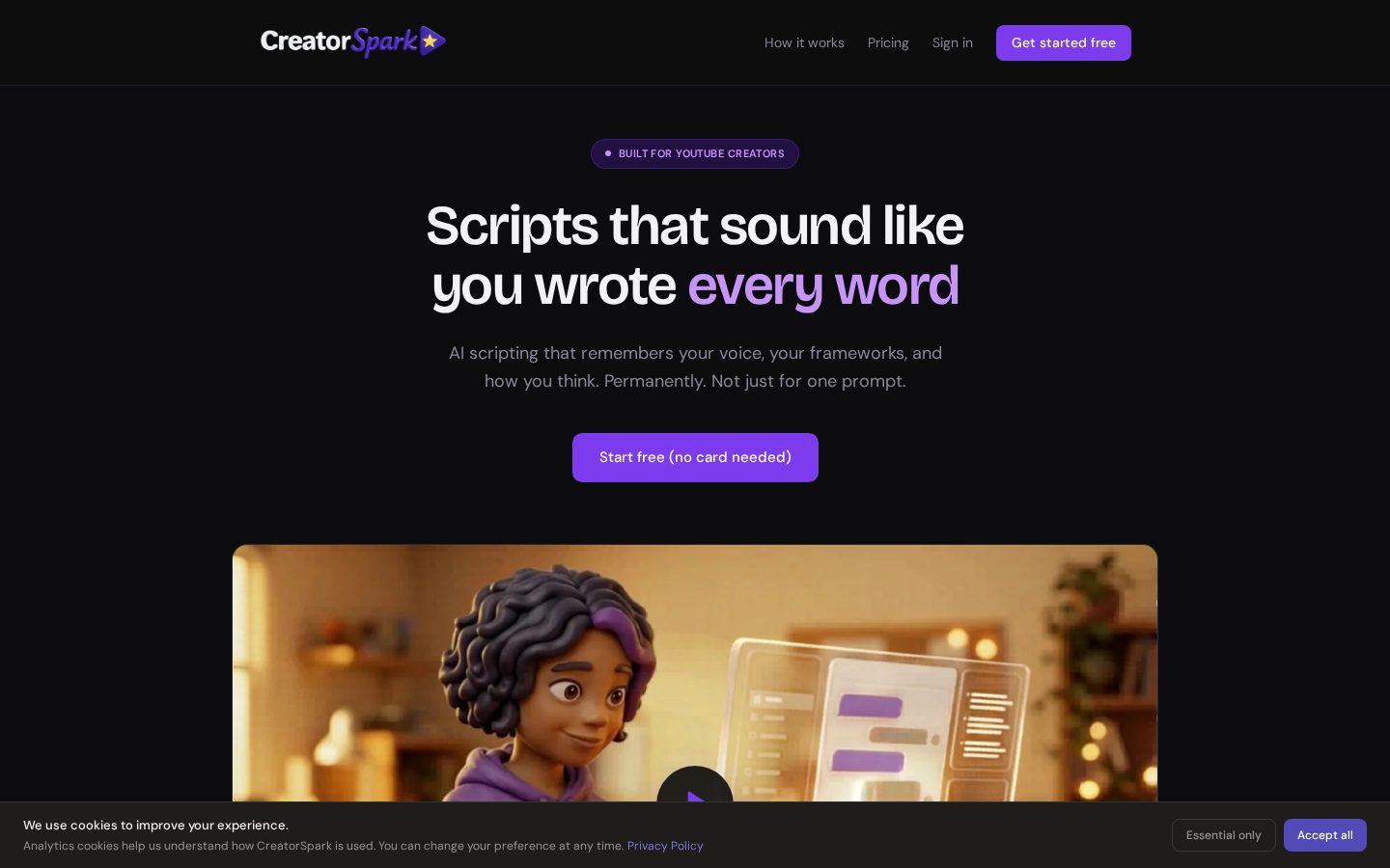 CreatorSpark Homepage