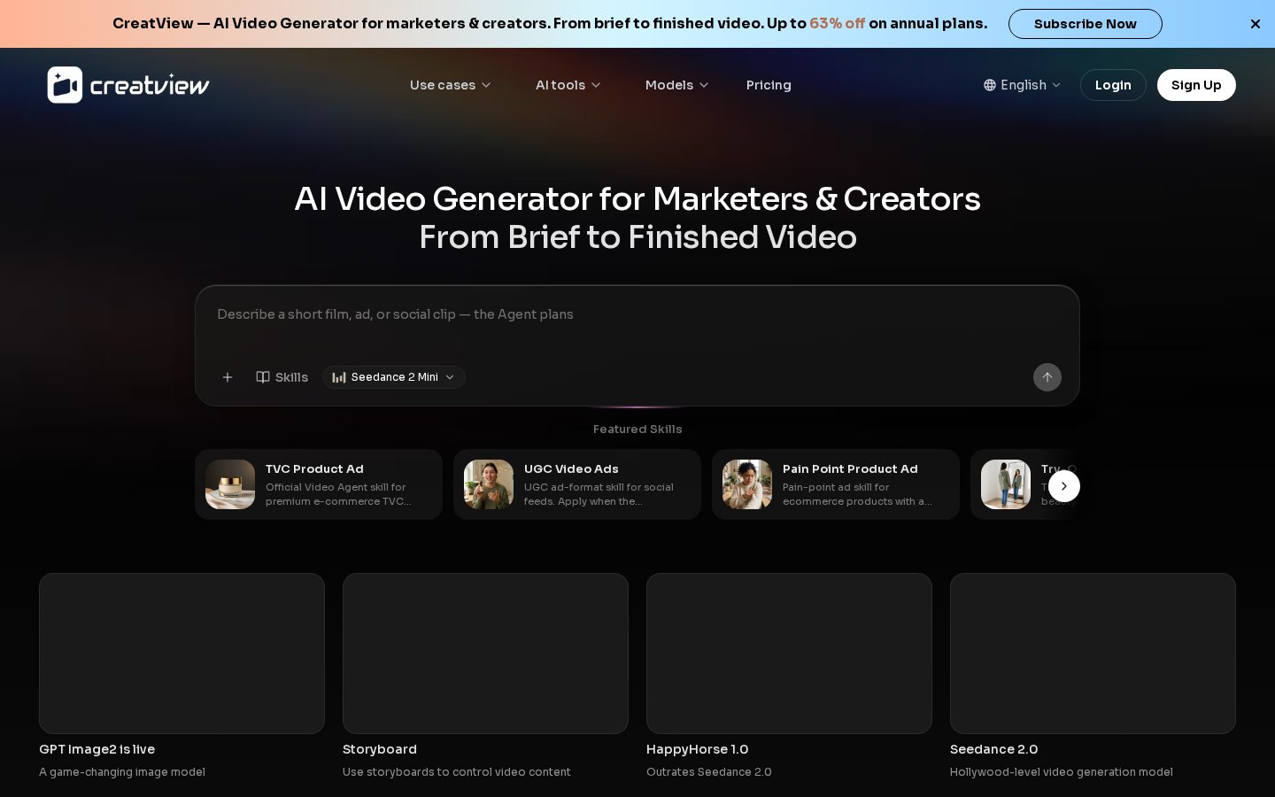 CreatView Homepage