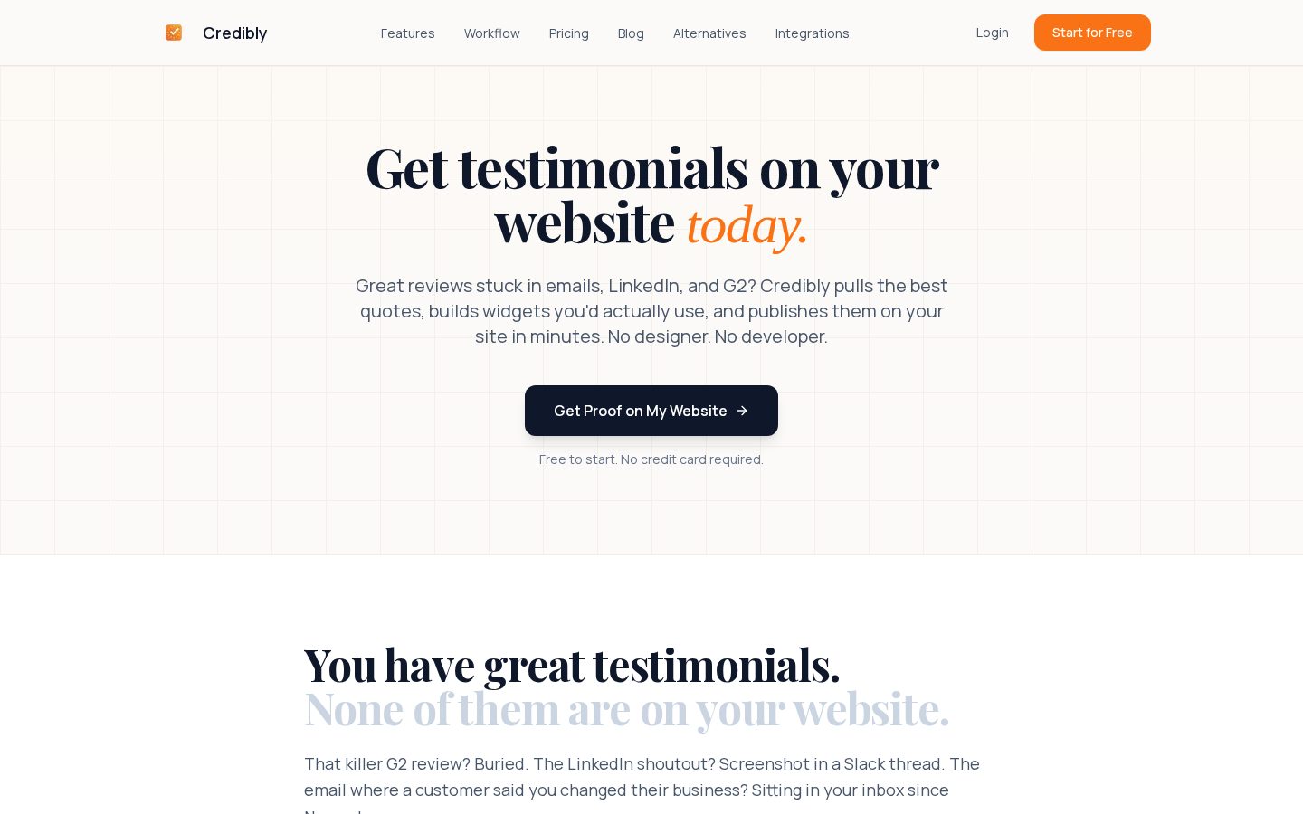 Credibly Homepage