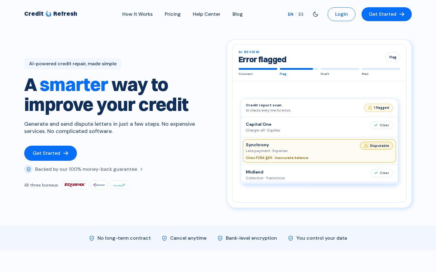 CreditRefresh Homepage
