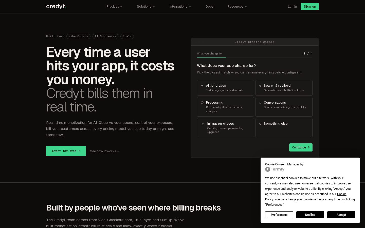 Credyt Homepage