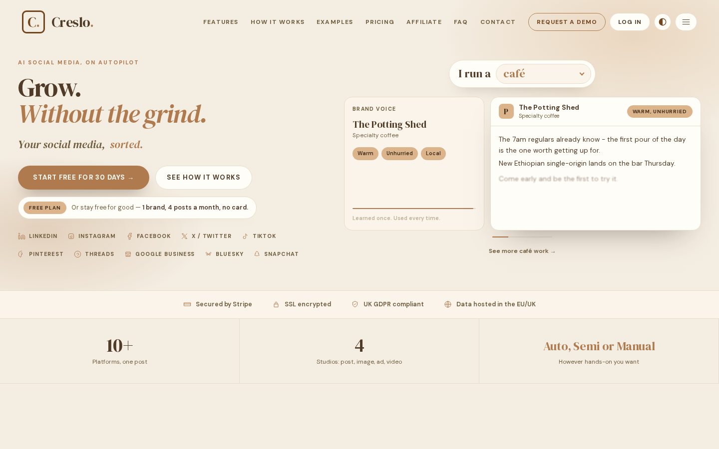 Creslo AI Homepage