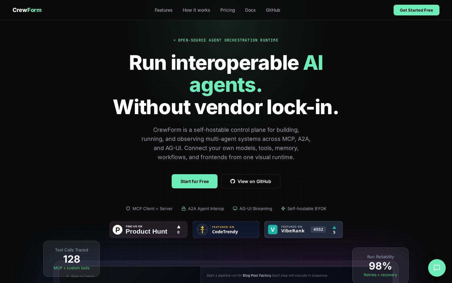 CrewForm Homepage