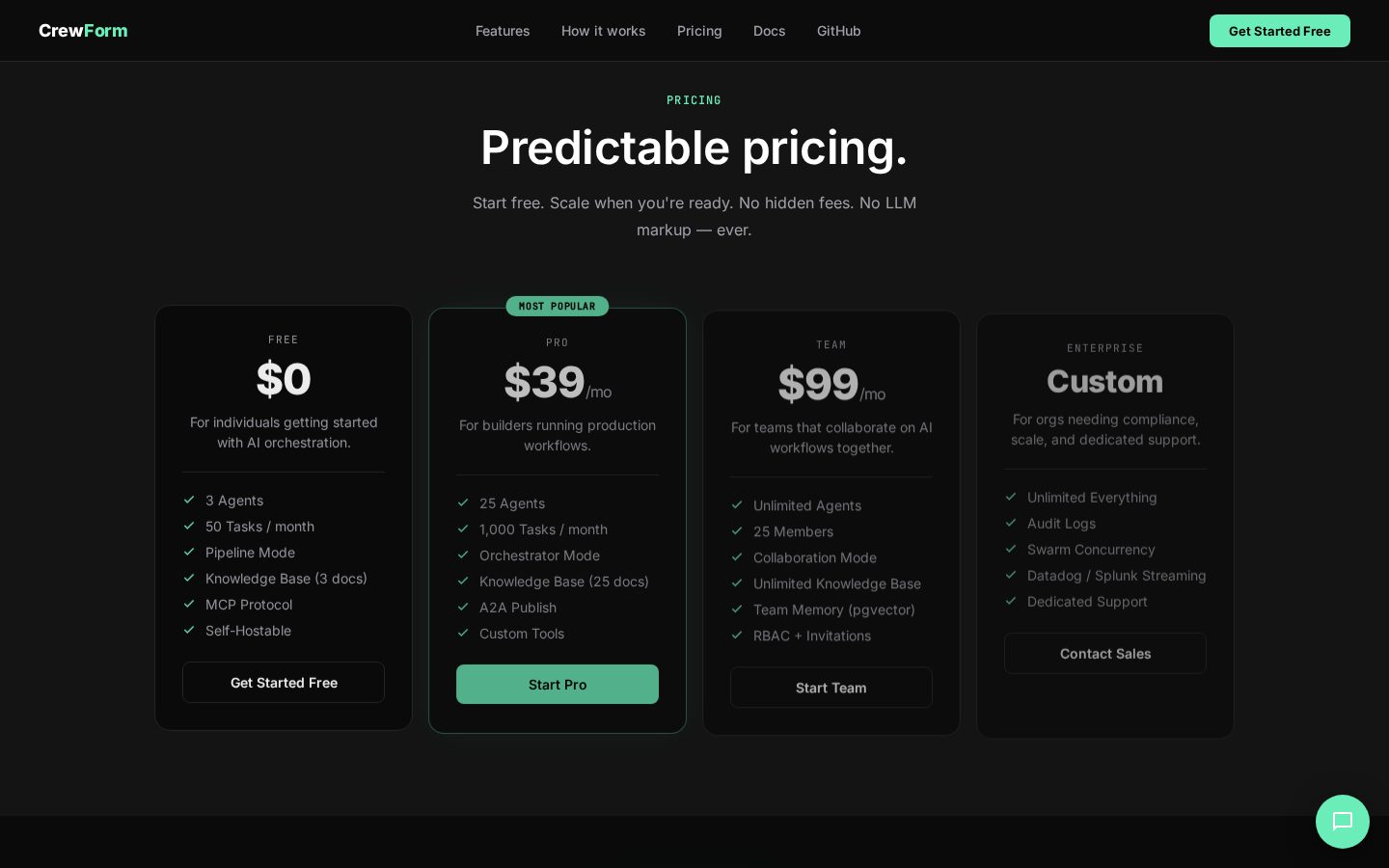 CrewForm Pricing