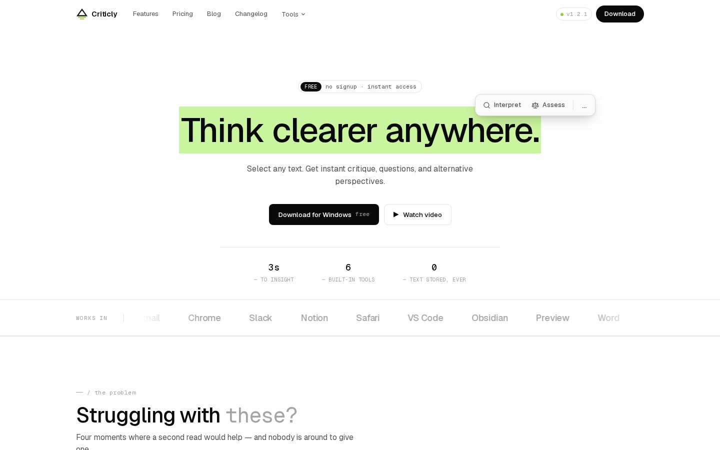 Criticly Homepage