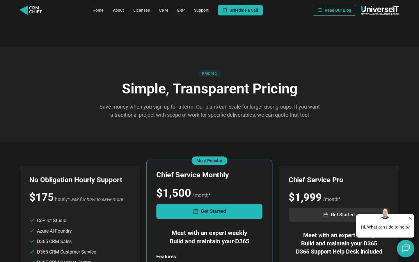 CRM Chief Pricing