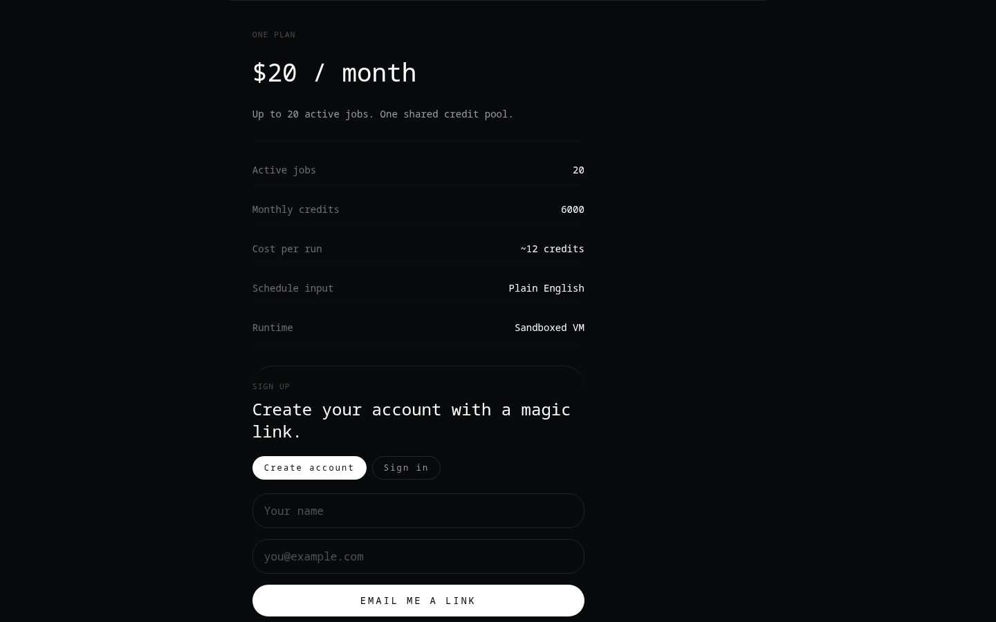 CronBox Pricing