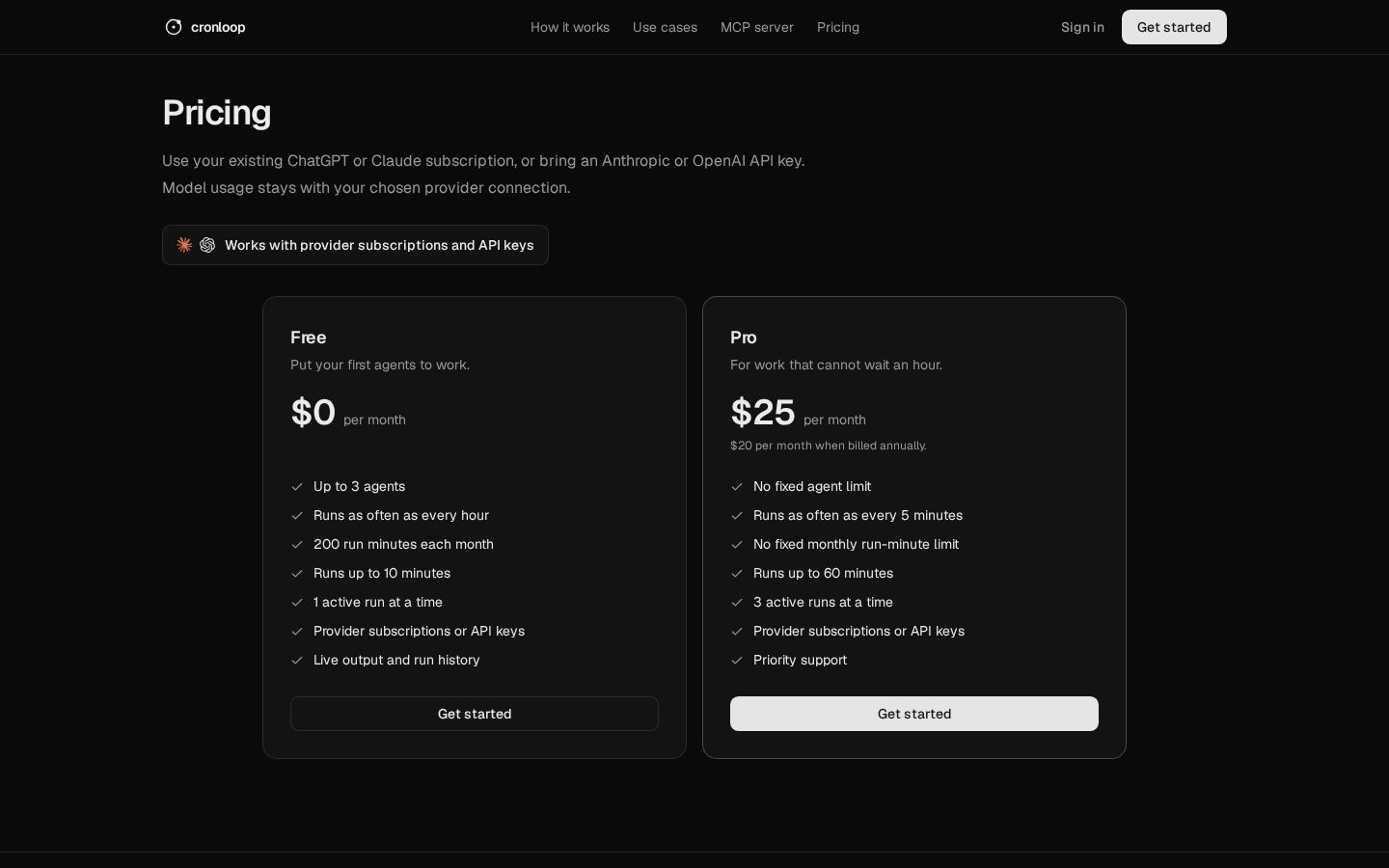 Cronloop Pricing