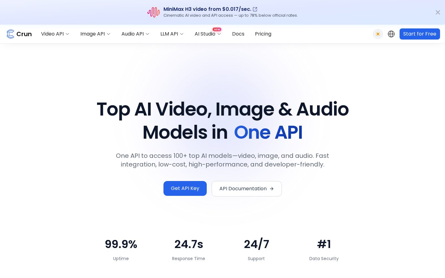 Crun AI Homepage