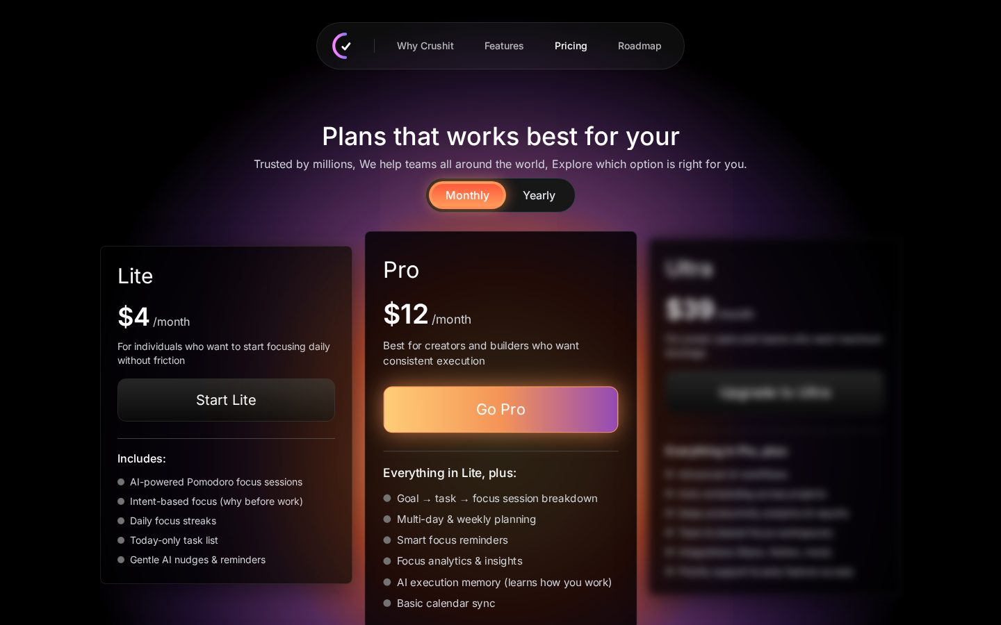 CrushitAI Pricing