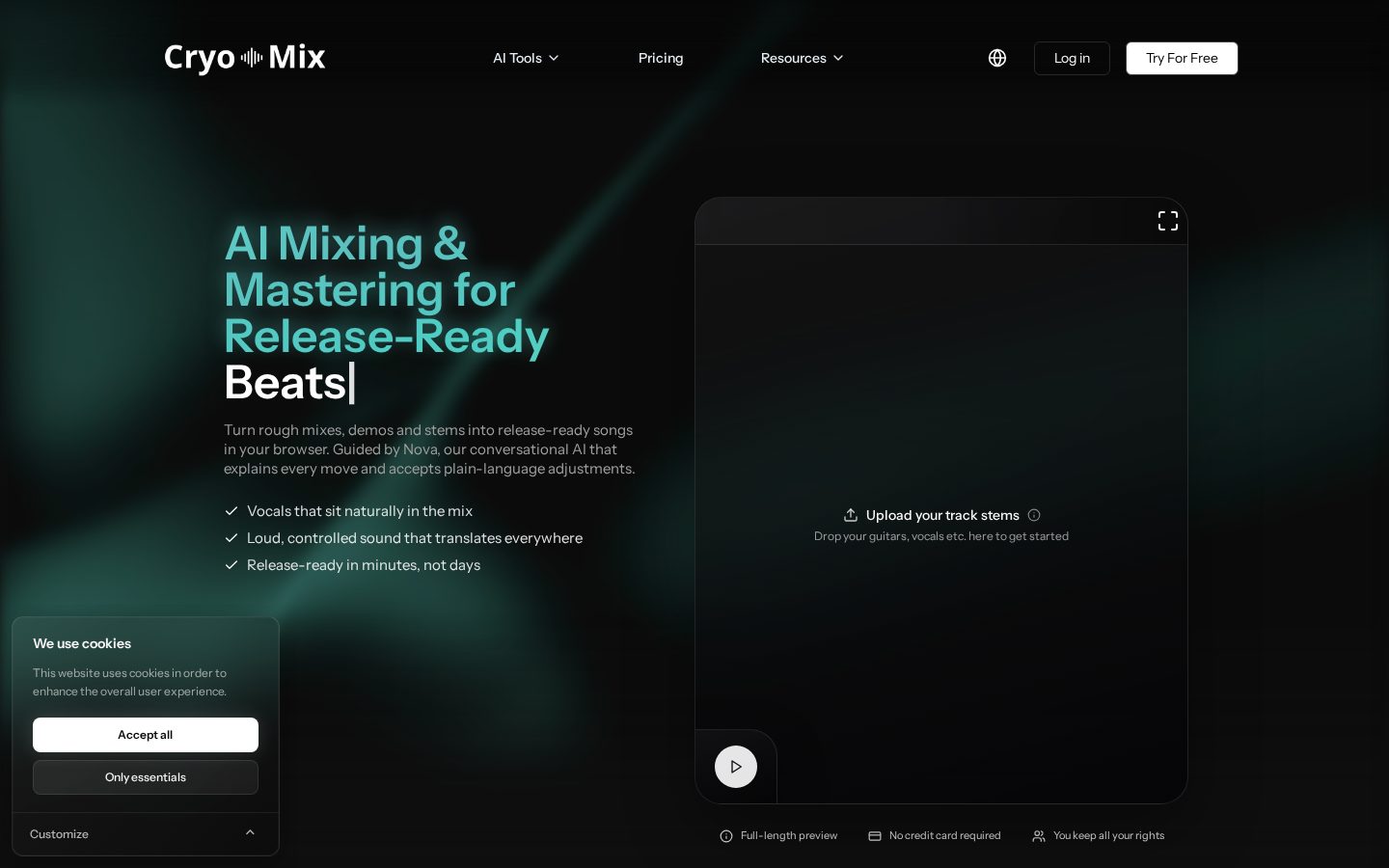 Cryo Mix Homepage