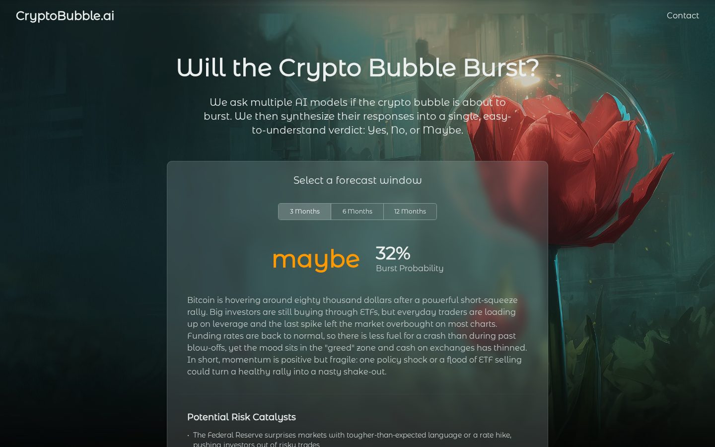 CryptoBubble AI Homepage