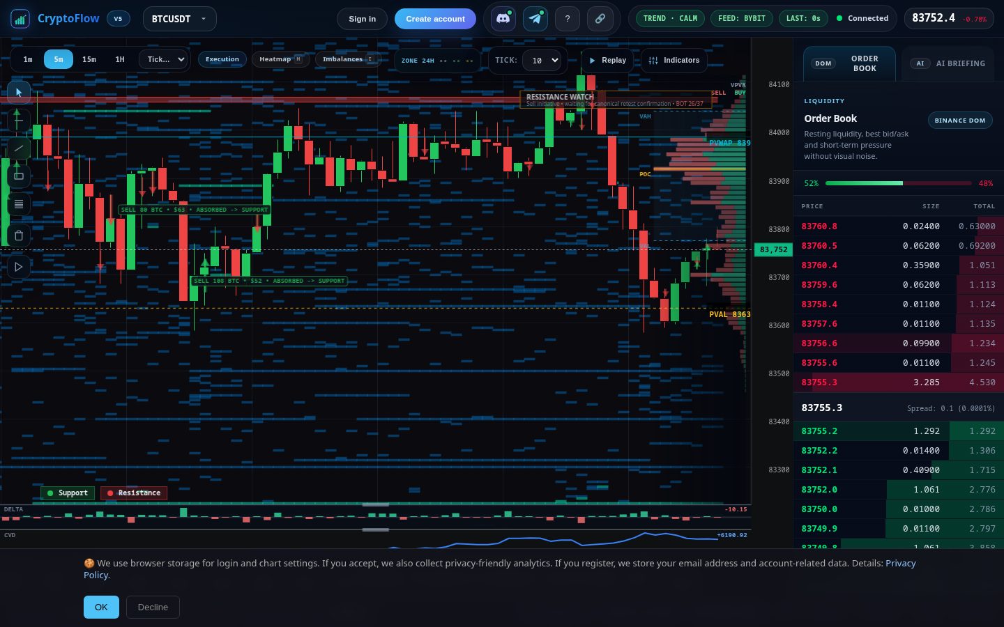 CryptoFlow Homepage