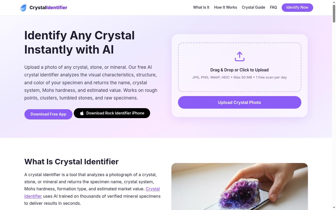 Crystal Identifier Homepage