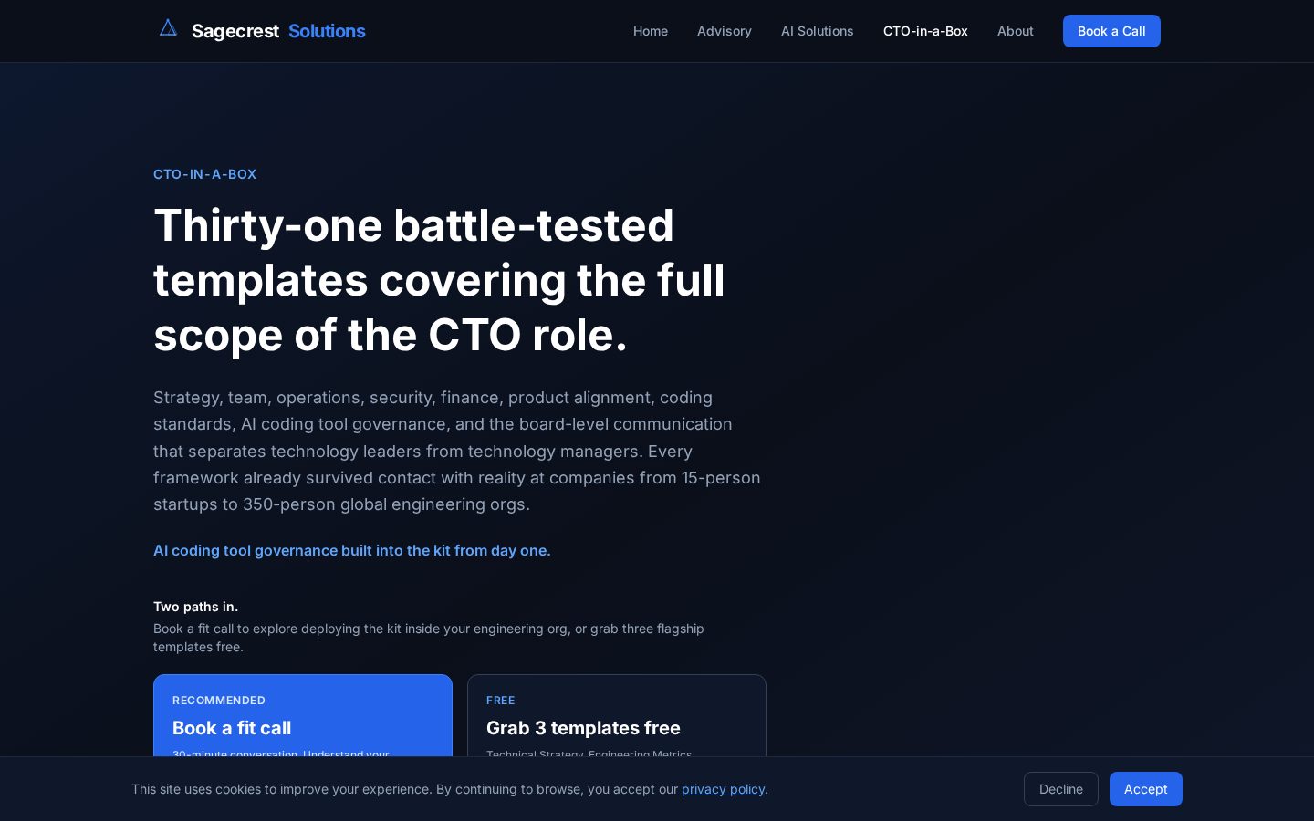 CTO-in-a-Box Homepage