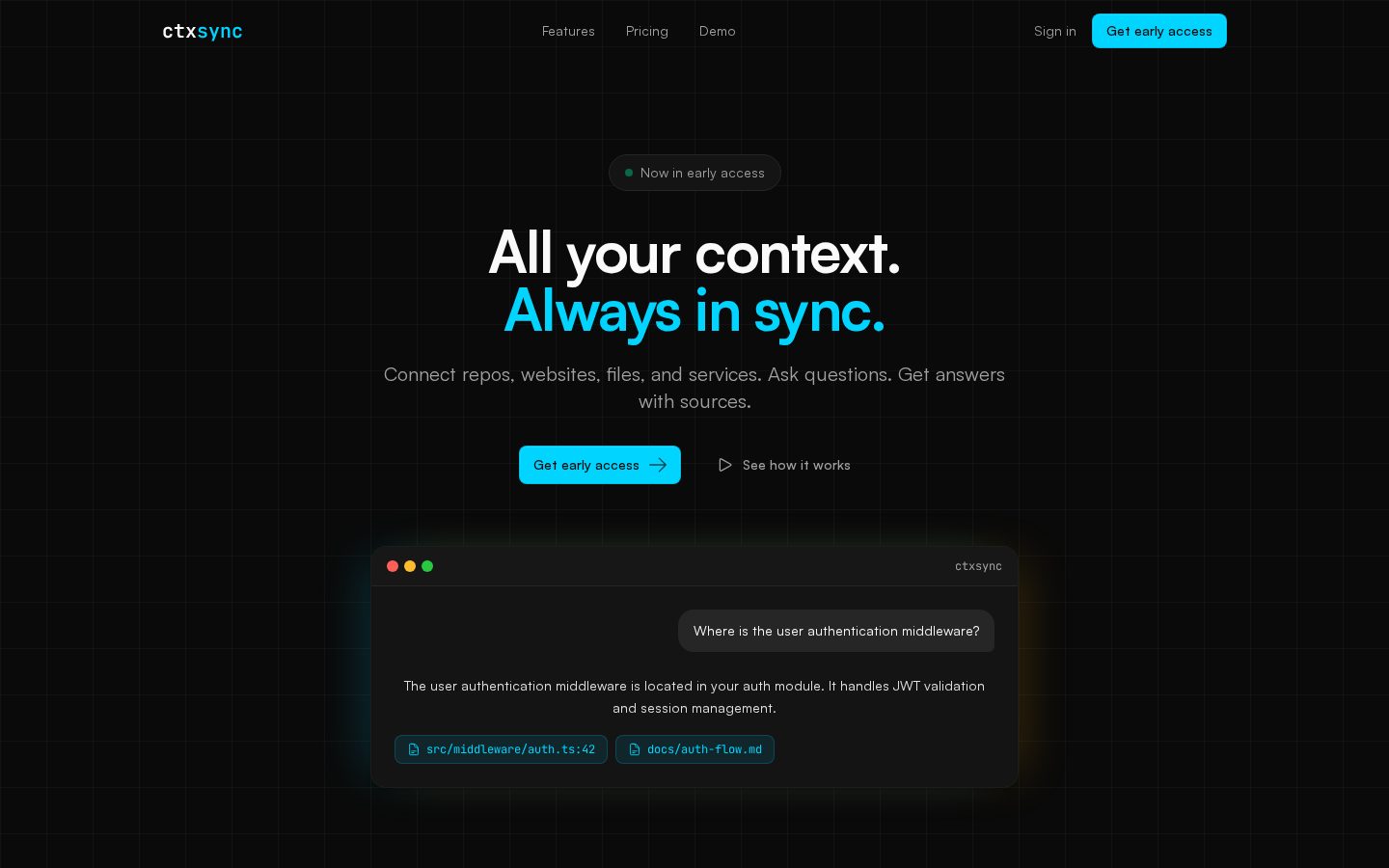 CtxSync Homepage