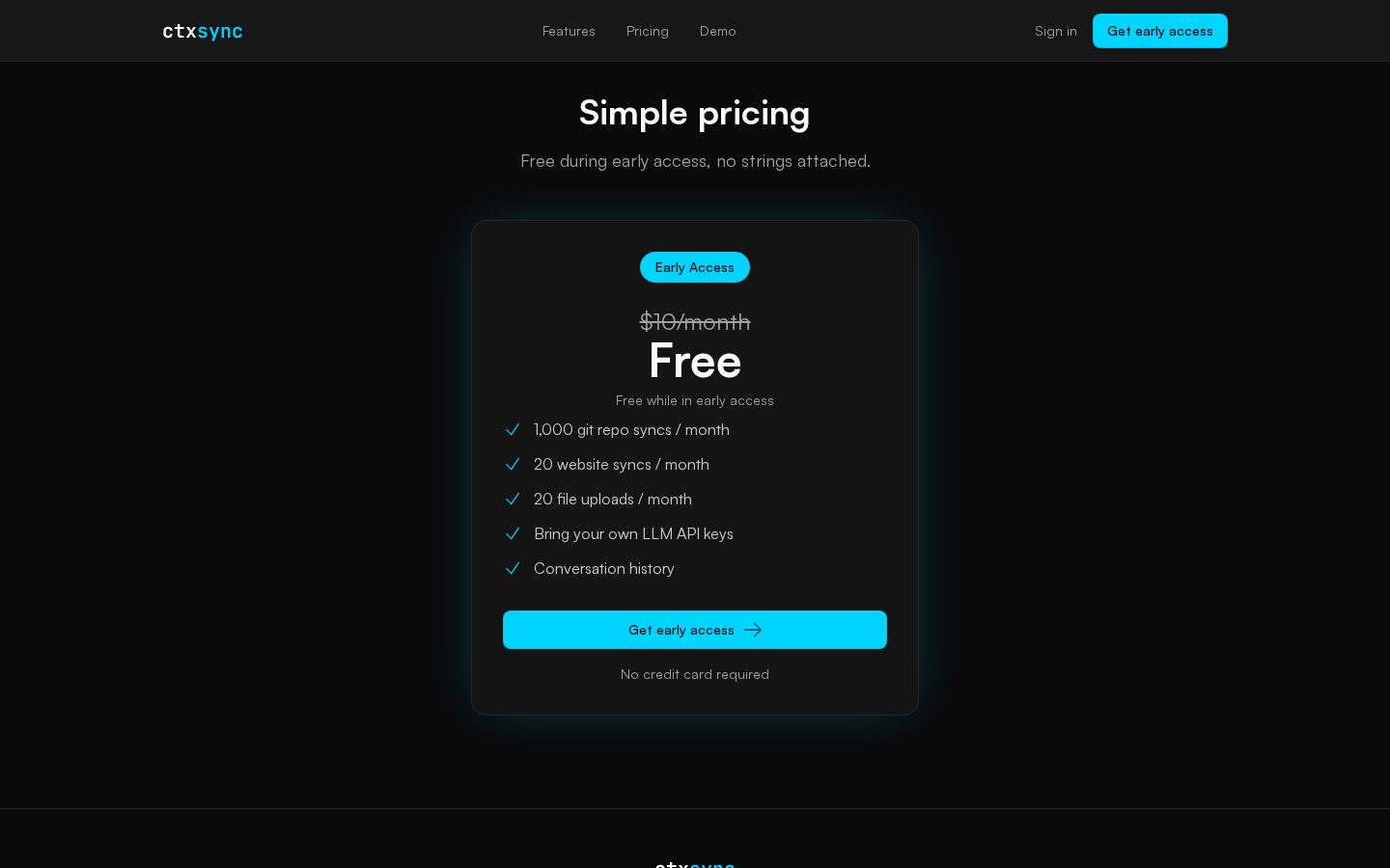 CtxSync Pricing