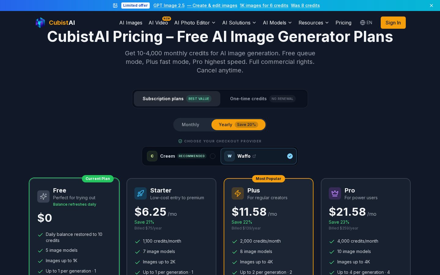 CubistAI Pricing