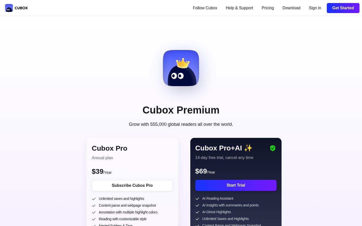 Cubox AI 3.0 Pricing