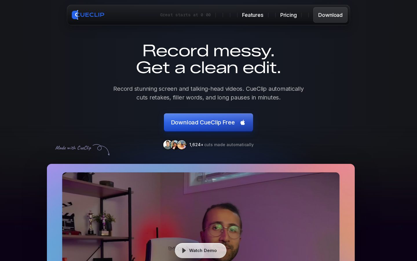 CueClip Homepage