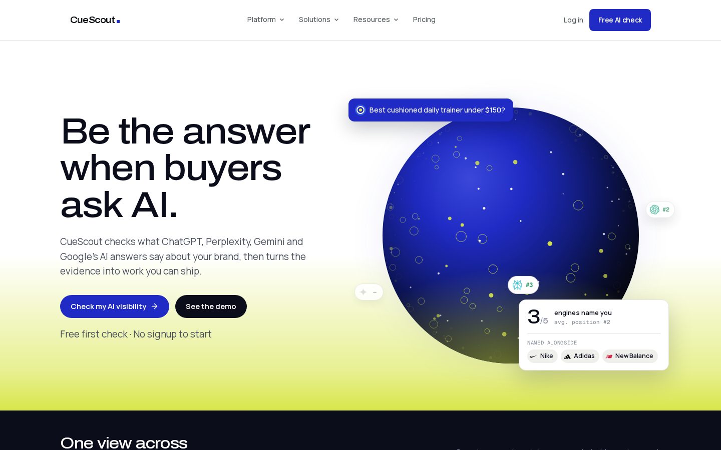 CueScout Homepage