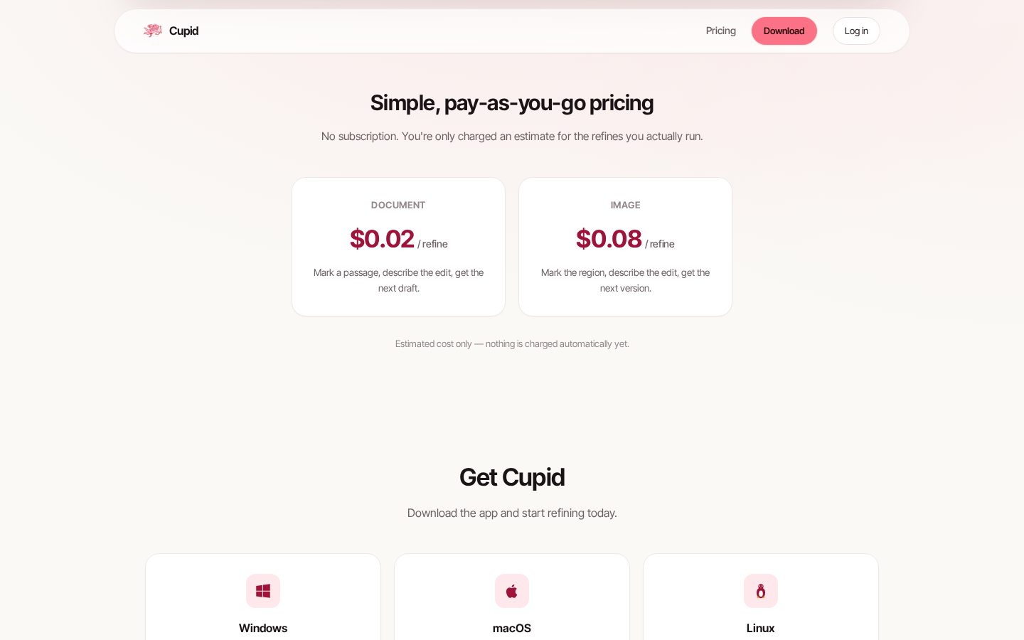 Cupid Pricing